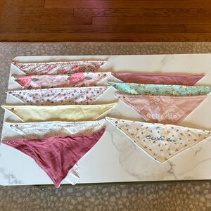 Baby Bandana Bibs - Pink, Yellow, Mint & Floral - Multipack
